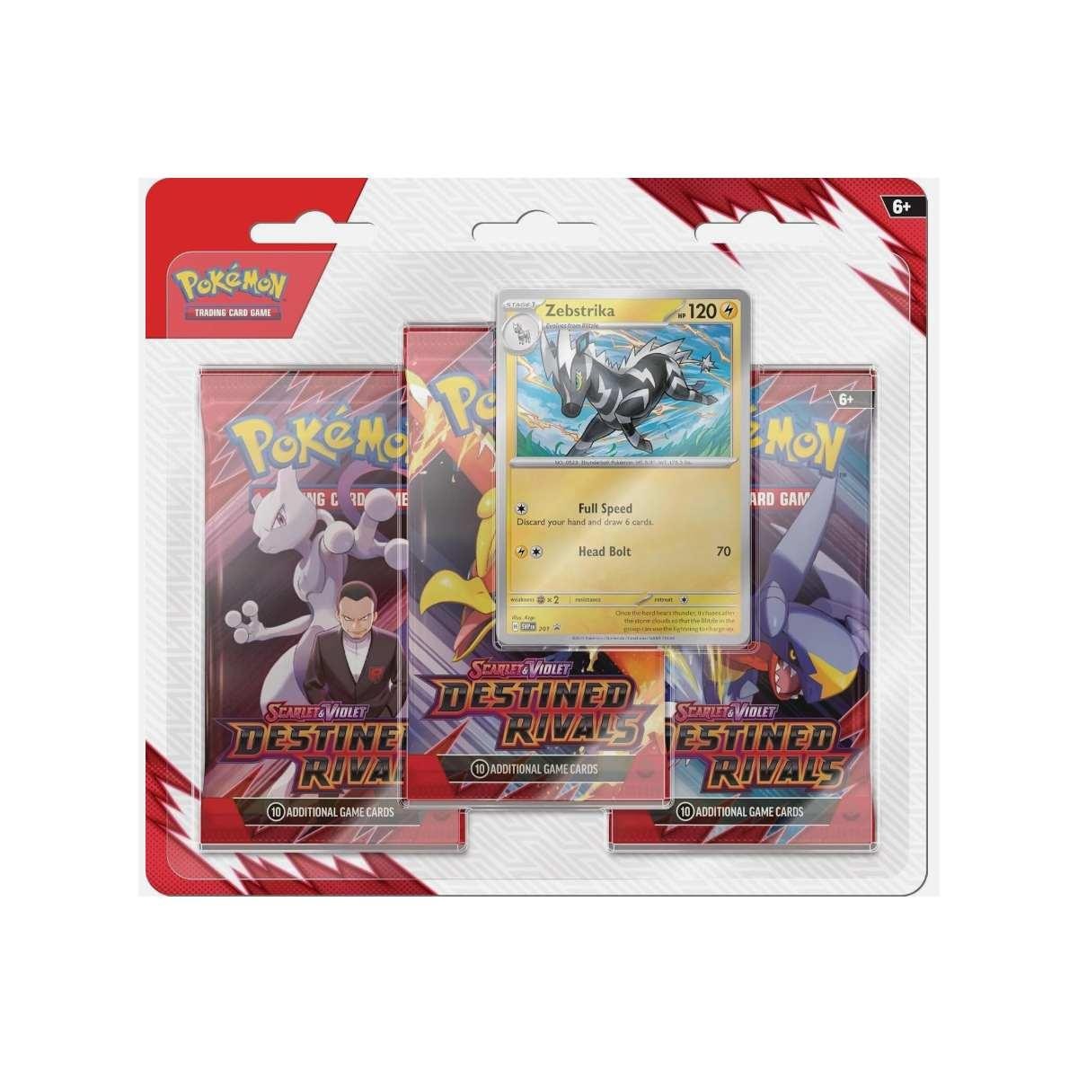 Pokemon TCG: Scarlet & Violet 10 Destined Rivals 3-Pack Blister Zebstrika EN
