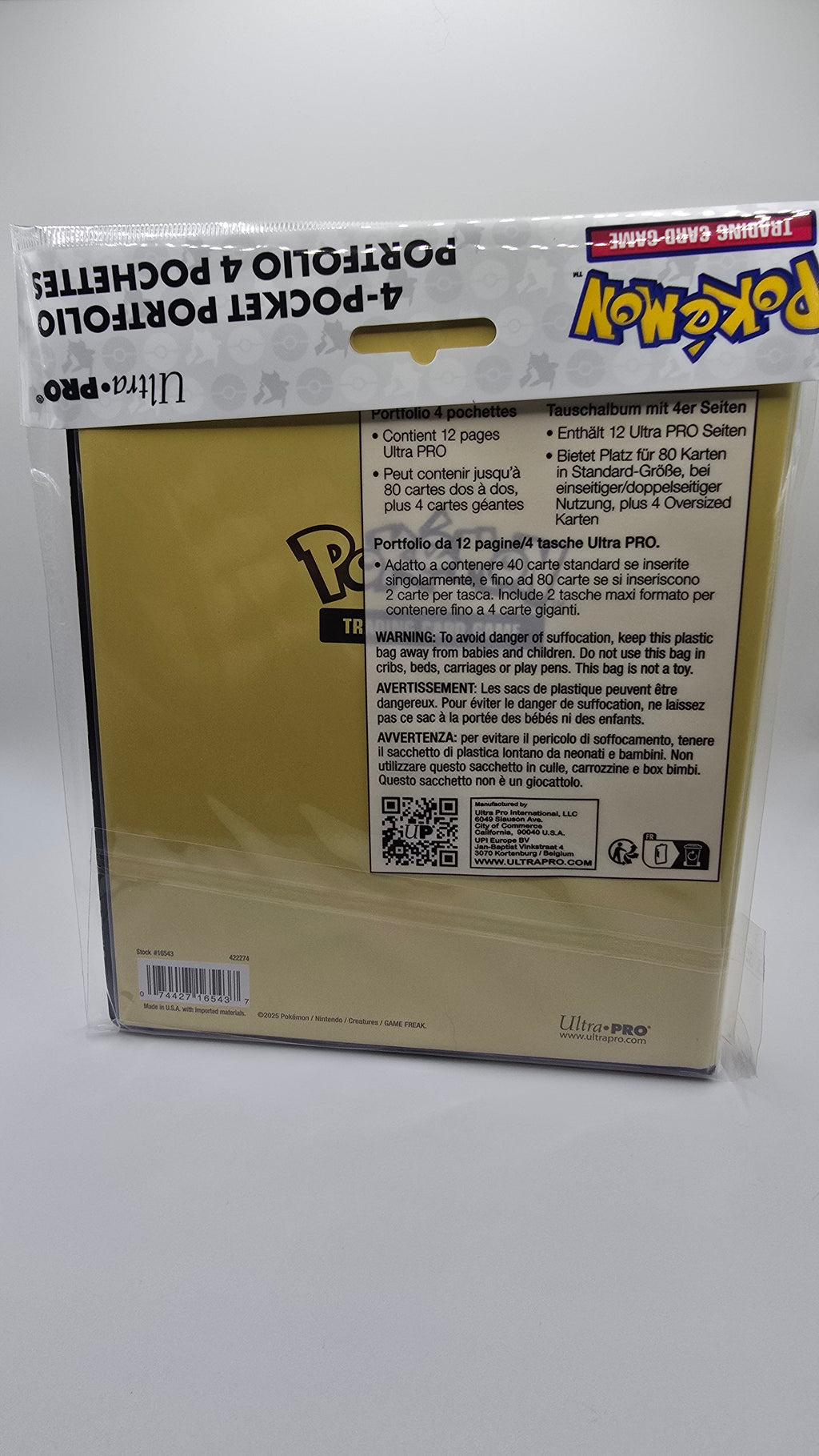 Ultra Pro - Pikachu 4-Pocket Portfolio für Pokémon Karten