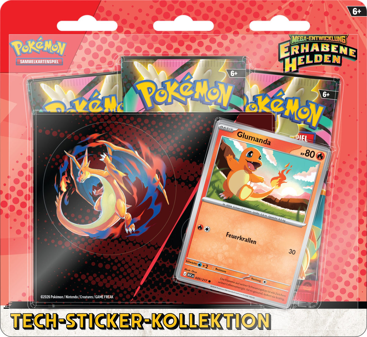 Erhabene Helden: Glumanda Tech Sticker Collection