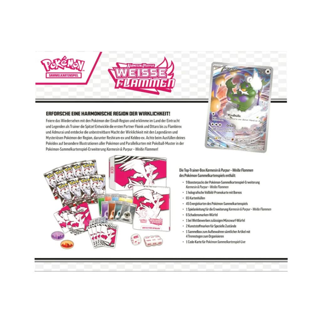 Pokémon Karmesin & Purpur 10.5 Weisse Flammen Elite Trainer Box